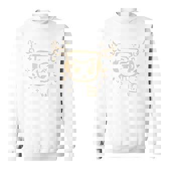 90S Y2k Cat With Headphone Headset Sweatshirt - Monsterry