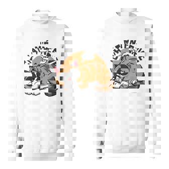- Chat M'énerve Humour Thème Sommeil Flemme Chat Sweater e - Cadeauxyz