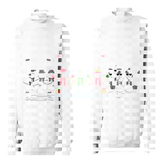 Chillin With My Snowmies Hristmas Squad Crew Snowman Sweatshirt - Seseable