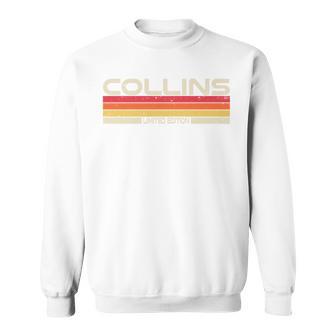 Collins Nachname Geburtstag Familientreffen 80Er 90Er Sonnenuntergang Sweatshirt - Geschenkecke