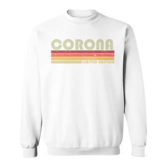 Corona Last Name Retrointage 80S 90S Birthday Meeting Sweatshirt - Geschenkecke