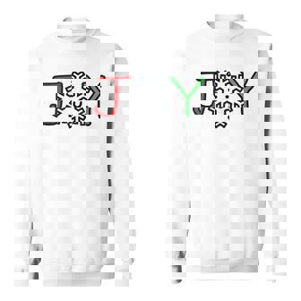 Joy Christmas Snowflake Tank Top Sweatshirt - Monsterry