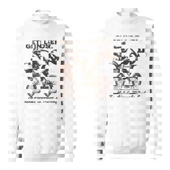 Get In Loser Trouble Ain't Gonna Make Itself Racoon Sweatshirt - Thegiftio