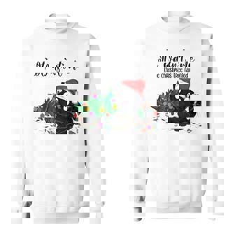It Was Not Me The Christmas Tree Fainted Cat C Sweatshirt - Monsterry