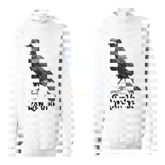 Raven Vibe Corvid Hooded Crow Gothic Bird Tank Top Sweatshirt - Monsterry