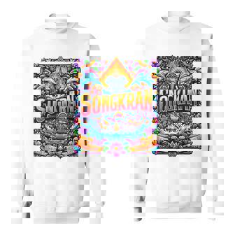 Songkran Festival Thailand Joy Thai New Year Water Elephants Sweatshirt - Monsterry