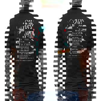 12 Days Of Nursing Christmas Xmas Holiday Nurse Life Men's Back Print T-Shirt - Monsterry