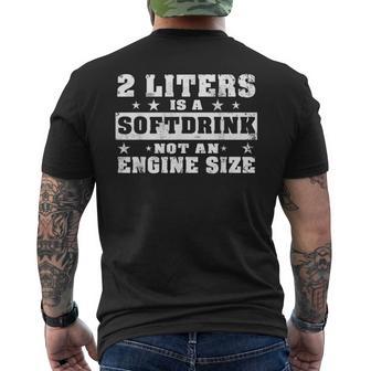 2 Litre Soft Drink Engine Size 8 Engine Size T-Shirt mit Rückendruck - Geschenkecke