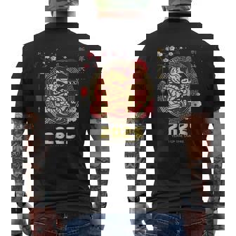2025 Year Of The Snake Chinese New Year Zodiac Lunar Snake Men's Back Print T-Shirt - Monsterry