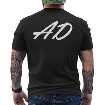 Ad Initials First Name A Last Name D All Names With A T-Shirt mit Rückendruck - Geschenkecke