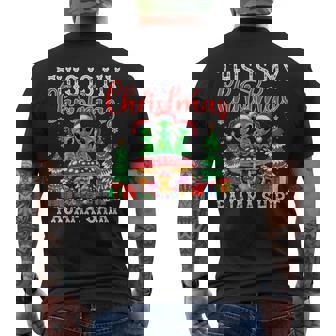 Alien Santa Christmas Pajama Mushroom Merry Christmas Men's Back Print T-Shirt - Monsterry