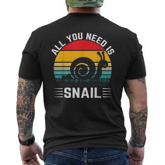 Alles Was Du Brauchst Ist Schnecke T-Shirt mit Rückendruck - Geschenkecke