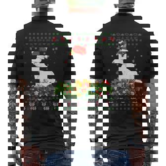 Arctic Hare Rabbit Lover Santa Ugly Arctic Hare Christmas Men's Back Print T-Shirt - Monsterry