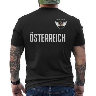 Austria Flag Eagle Fan Red T-Shirt mit Rückendruck - Geschenkecke