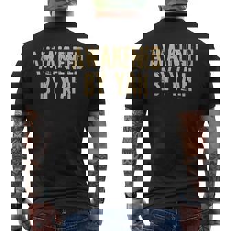 Awakened By Yah Hebrew Israelite Judah True Jews Cool Jewish Men's T-shirt Back Print | Mazezy