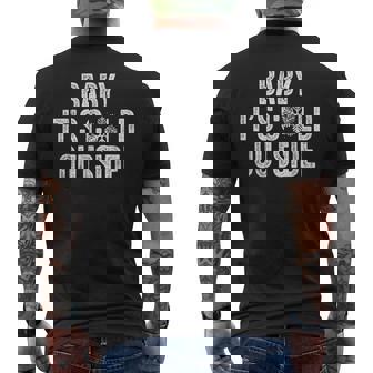 Baby It's Cold Outside Snowflake Merry Christmas Men's Back Print T-Shirt - Monsterry