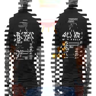 Barbecue Grill BBQ Timer Men's Back Print T-Shirt - Monsterry