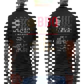 BBQ Meat Cooking Timer Beer Grill Chef Barbecue Tank Top Men's Back Print T-Shirt - Monsterry