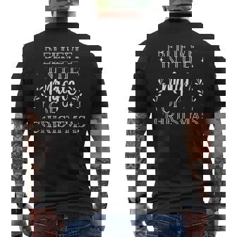 Believe In The Magic Of Christmas Christmas Lover Tank Top Men's Back Print T-Shirt - Monsterry