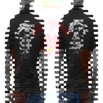 BIKER Rocking Santa MC BACKPRINT Men's Back Print T-Shirt - Monsterry
