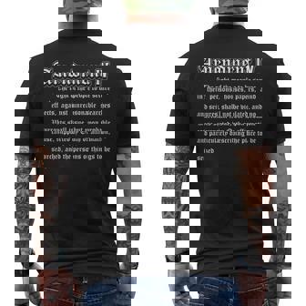 Bill Of Rights 4th Amendment Men's Back Print T-Shirt - Monsterry