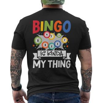 Bingo Ist Irgendwie Mein Ding Lustiges Glücksspiel T-Shirt mit Rückendruck - Geschenkecke