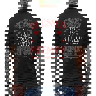 Blessed To Be Called Meemaw Meemaw Christmas Men's Back Print T-Shirt - Monsterry