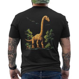 Brachiosaurus Dinosaur Motif Illustration Brachiosaurus T-Shirt mit Rückendruck - Geschenkecke