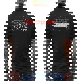 Buffalo Plaid Family Matching Stepmom Christmas Pajama Tank Top Men's Back Print T-Shirt - Monsterry