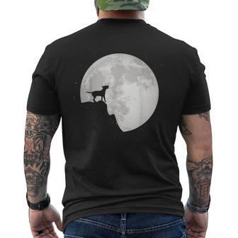 Bull Terrier Dog Portrait Dog Portrait Moon T-Shirt mit Rückendruck - Geschenkecke