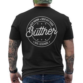 Büttner Der Mann Der Mythos Die Legende T-Shirt mit Rückendruck - Geschenkecke