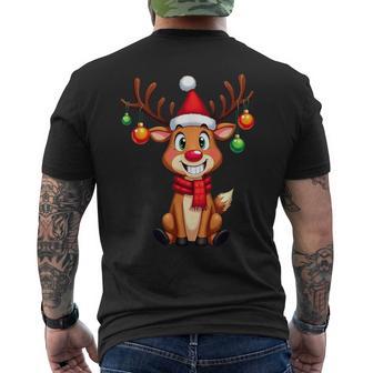 Chapeau De Père Noël Merry Reindeer Etêtements De Noël T-shirt imprimé au dos - Cadeauxyz