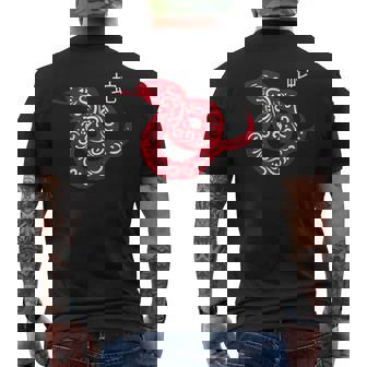 Chinese New Year Snake Zodiac Chinese Traditional Hanzi Men's Back Print T-Shirt - Monsterry