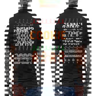 Christmas Gingerbread Man Grandmas Cookie Crew Men's Back Print T-Shirt - Monsterry