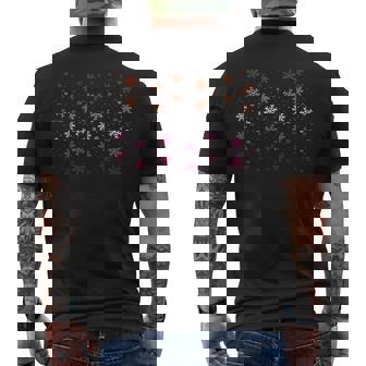 Christmas Lesbian Snowflake Rainbow Flag Subtle LGBT Pride Men's Back Print T-Shirt - Monsterry