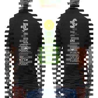 Christmas Tree Drum Men's Back Print T-Shirt - Monsterry