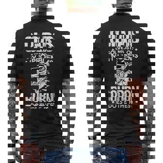 Cigars Solve Most Of My Problems Bourbon Does The Rest Men's T-shirt Back Print | Seseable CA