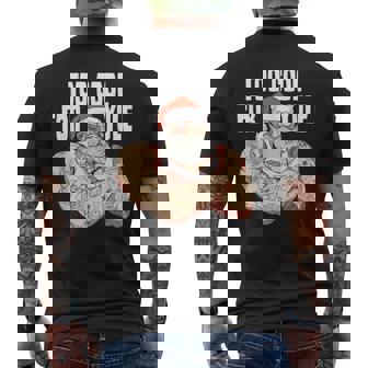Cool Tattoo Santa Claus Christmas Yule Men's Back Print T-Shirt - Monsterry