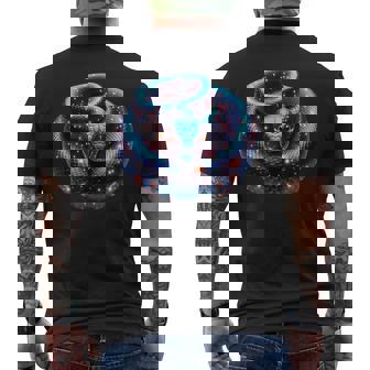 Cosmic Snake Galaxy Mystical Snake Art Glowing Serpent Men's Back Print T-Shirt - Monsterry