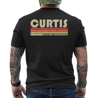 Curtis Nachname Lustiges Retrointage 80Er 90Er Geburtstag Wiedersehen T-Shirt mit Rückendruck - Geschenkecke