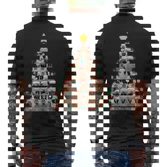 Cute Unique Capybara Christmas Tree Festive And Fun Tank Top Men's Back Print T-Shirt - Monsterry