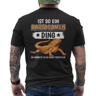 Damen Bartagamen Sachen Ist So Ein Bartagame Ding Bartagame Mit-Ausschnitt T-Shirt mit Rückendruck - Geschenkecke