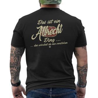 Damen Das Ist Ein Albrecht Ding Lustiges Familie Albrecht Mit-Ausschnitt T-Shirt mit Rückendruck - Geschenkecke