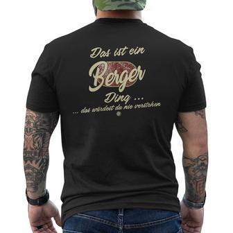 Damen Das Ist Ein Berger Ding Lustiges Familie Berger Mit-Ausschnitt T-Shirt mit Rückendruck - Geschenkecke