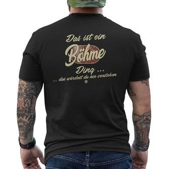 Damen Das Ist Ein Böhme Ding Lustiges Familie Böhme Mit-Ausschnitt T-Shirt mit Rückendruck - Geschenkecke