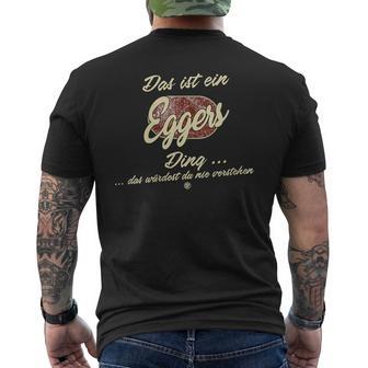 Damen Das Ist Ein Eggers Ding Lustiges Familie Eggers Mit-Ausschnitt T-Shirt mit Rückendruck - Geschenkecke