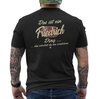 Damen Das Ist Ein Friedrich Ding Lustiges Familie Friedrich Mit-Ausschnitt T-Shirt mit Rückendruck - Geschenkecke