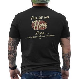 Damen Das Ist Ein Herr Ding Lustiges Familie Herr Mit-Ausschnitt T-Shirt mit Rückendruck - Geschenkecke