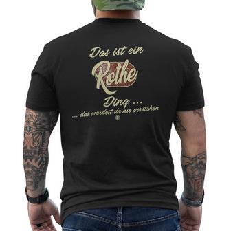 Damen Das Ist Ein Rothe Ding Lustiges Familie Rothe Mit-Ausschnitt T-Shirt mit Rückendruck - Geschenkecke