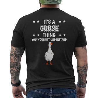 Damen Ist So Ein Gans Ding Lustiger Spruch Gänse Mit-Ausschnitt T-Shirt mit Rückendruck - Geschenkecke